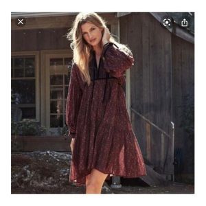 DÔEN Azalea dress Aubergine Prairie Paisley